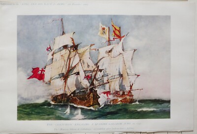 1903 Aufdruck Centurion Einbindung Ein Spanische Galeone June 20th 1743 Nuestra