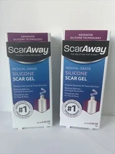 2 pack ScarAway 100% Silicone Scar Gel 3 Month Supply .35 Oz 10g Exp 12/28