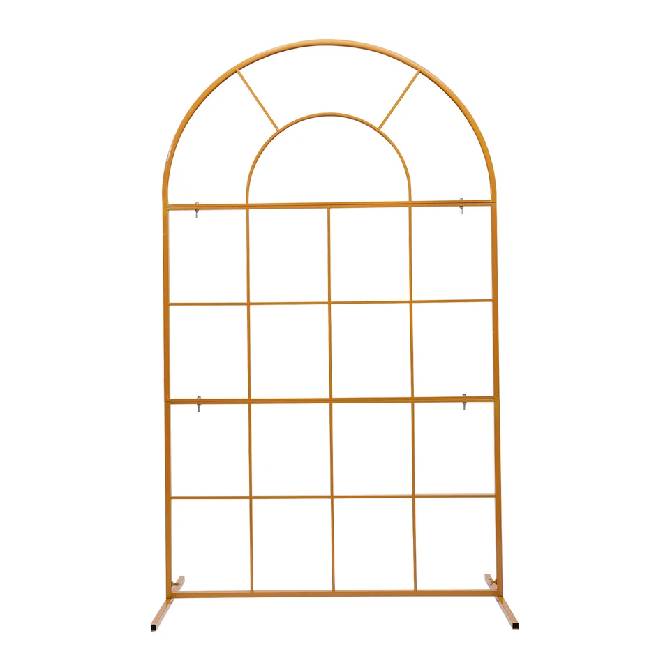 Garden Wedding Arch Backdrop Stand Balloon Flower Decor Rack DIY Design Gold - Image 3 of 4