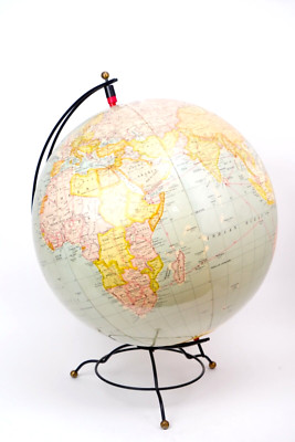 Vintage 1956 ''The New Standard College Globe'' Inflatable Earth Globe