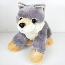 Aurora Woolsey Wolf 2017 Flopsies Gray White Soft Fur 8" Plush Stuffed Animal