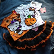 Hello Kitty Sanrio Tutu Skirt  2 Shirts 3T Halloween Cute New NWT SHIPS FAST
