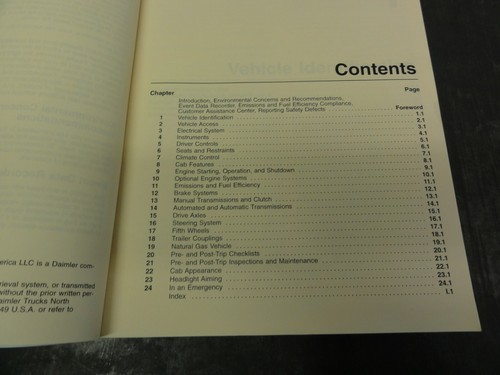 Freightliner 108SD and 114SD Trucks Driver's Manual and Maintenance Manual - Picture 6 of 8