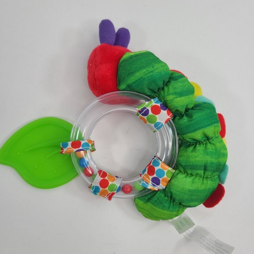 Eric Carle Hungry Caterpillar Ring Rattle & Teether Lot of 2 Baby Toys - Picture 8 of 18