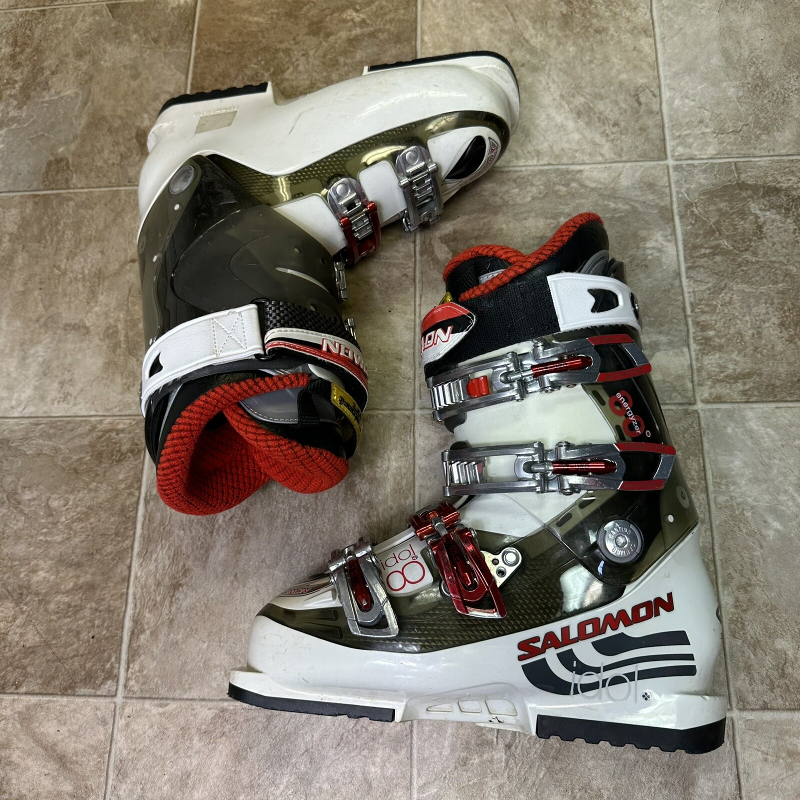 Scarponi da sci Salomon donna 24 5 US 7 5 Energyzer Idol 8 guscio personalizzato oro argento