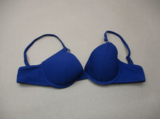 34C Shade Shore Womens Navy Lined Underwire Back Closure Bikini Top 8D