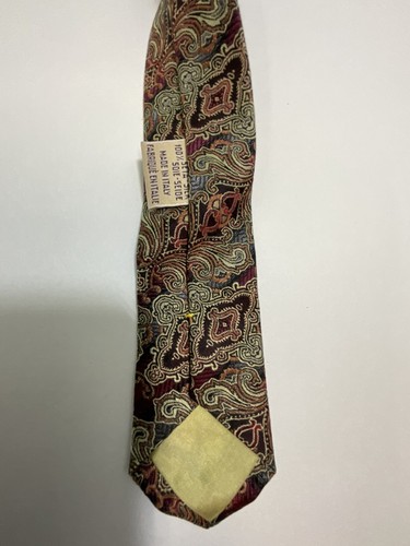 Joseph Aboud Collection 57” Classic Silk Tie Paisley Geometric Design - Picture 6 of 15