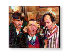 Framed Abstract The Three Stooges 8.5X11 Art Print Limited Edition w/signed COA