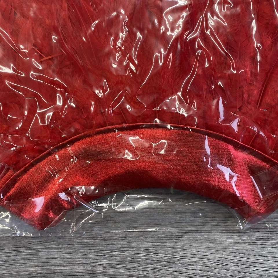 Disfraz de Halloween con cuello de pluma rojo disfraces día de San Valentín disfraz elegante Foto 4 de 4