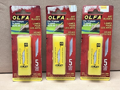 OLFA Replacement Art Blades KB/5B 1124196 Fits AK-1, AK-4 5 ea  3 Pack 15 Blades