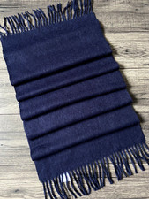 THE INOUE BROTHERS NAVY BLUE BRUSHED ALPACA SCARF RETAIL BNWT