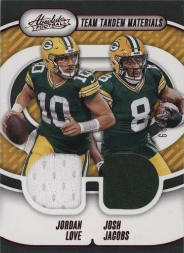 2024 Panini Phoenix Josh Jacobs, Jordan Love Treasured Tandems