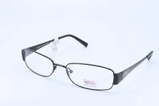 Chelsea Morgan CM0018 Black Rectangle Women Full Rim 53-17-135 Eyeglasses Frames