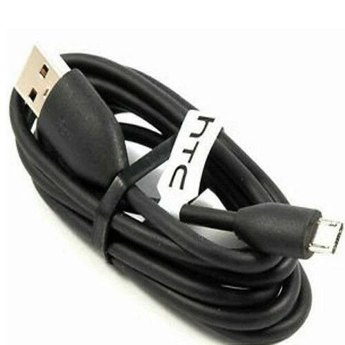 HTC Black Micro USB Data Cable Charger Lead For HTC One M9 Desire 510 610 820 - Image 3 of 4