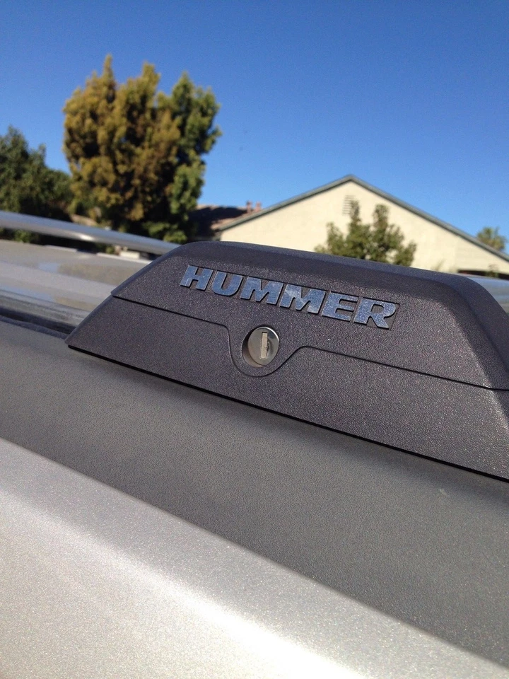 HUMMER H3 ACABADO ESPEJO ACERO INOXIDABLE PORTAEQUIPAJES LETRAS tamaños 1/2" altura 4 juego Foto 2 de 4