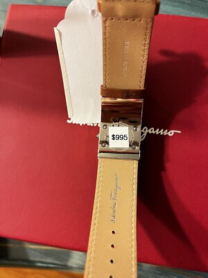 Salvatore Ferragamo WATCH BOXYS BROWN LEATHER NEW WITH BOX  display picture 3