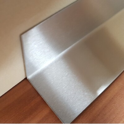 Edelstahl Abschlussleiste Dekor INNEN 0,8mm 1000mm Arbeitsplatte Küche Bad 1m VA