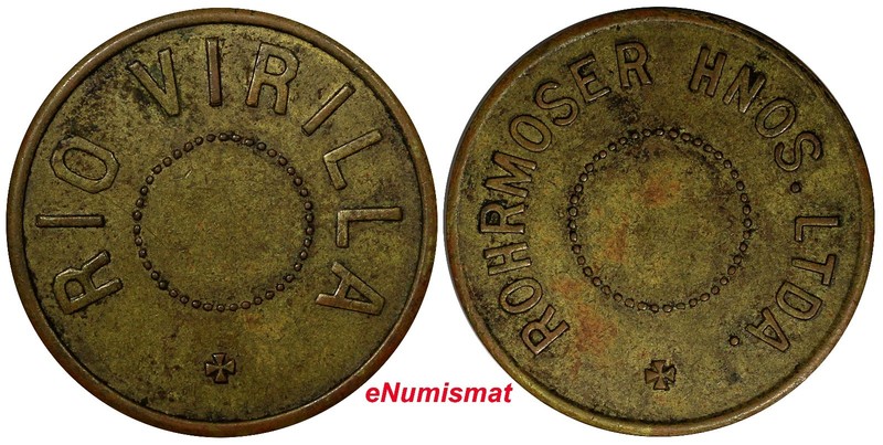 COSTA RICA TOKEN  ND. Rio Virilla, Rohrmoser Hnos Ltda (Heredia) RULAU-SJS-33(4)