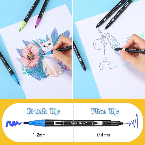 120 Farben Stifte Filzstifte Set Dual Brush Pen Set Filzstifte Dicke und Dünne - Bild 8 von 14