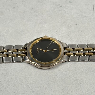 VTG Citizen CQ Watch Men\'s Black Dial Two Tone Day Date Round WR 2000-072138 s-l400.jpg main image 2