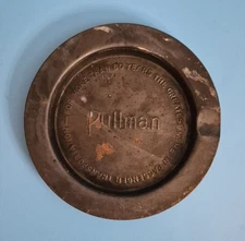 Vintage 1940's Pullman Train Passenger Car Tin Ashtray