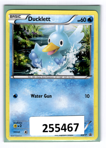 (255467) BW17 DUCKLETT Black & White Pokemon Black Star Promo Card