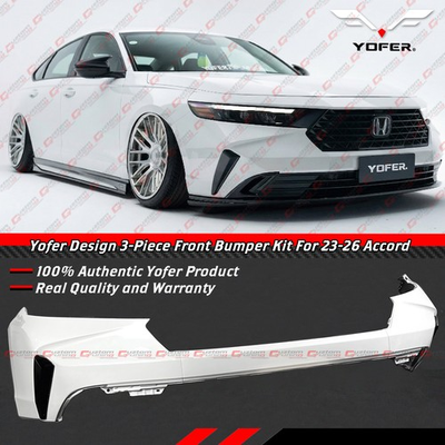 #ad #ad For 2023 26 Honda Accord 11th Yofer Pearl White 3PC Front Bumper Replacement Kit $435.99