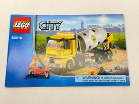 LEGO CITY: Cement Mixer (60018) 100% Complete + Instructions- Minis