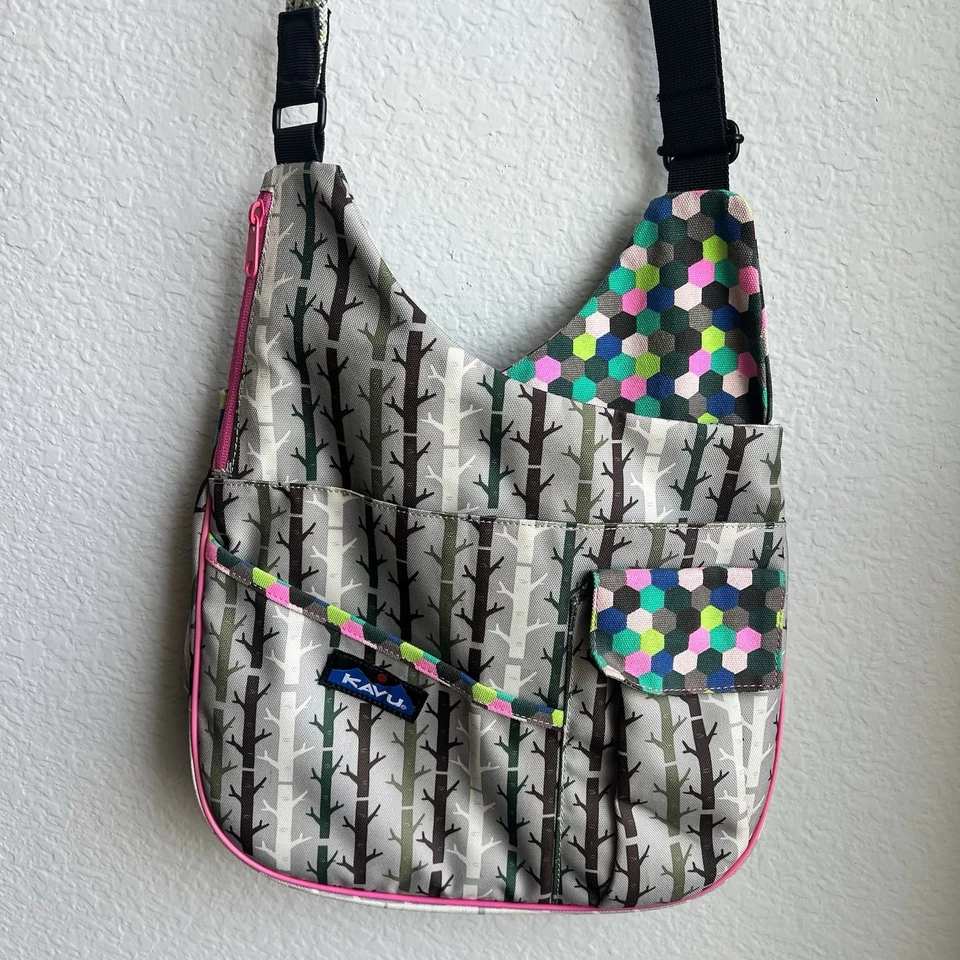 Bolso Bandolera Mensajero Kavu Para Mujer Cuerda Colorido con Cremallera Foto 2 de 4