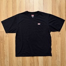 Ben Davis Men s Solid Black Shirt Pocket Short Sleeve Crew Neck Size Medium