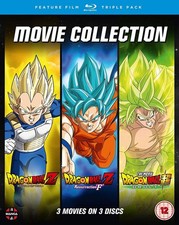 DRAGON BALL MOVIE TRILOGY (BATTLE OF GODS, RESURRECTION F , BROLY) BLU-RAY