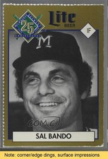 1994 Miller Brewing Milwaukee Brewers 25 Year Commemorative Sal Bando READ 0n2