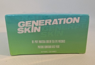 GENERATION SKIN De-Puff Matcha Green Tea Eye Patches ~ 30 Pairs ~ Sealed