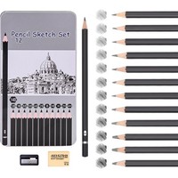 Bleistift Set 12 StüCk Profi Zeichenstifte 14B Bis 4H Skizzieren KüNstler Ges...