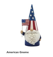 Jim Shore American Gnome Figurine Around the World Enesco 5.5  Stone resin NIB