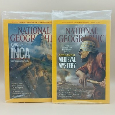 National Geographic 2011 Lot April & Nov Sealed Near Mint Collectors Issues