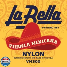La Bella VM300 Vihuela Mexicana 5- Strings Nylon Set 32-42