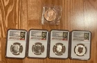 2014 W REVERSE PROOF SILVER KENNEDY NGC PR70 SP70 50TH ANNIVERSARY 4 COIN SET++