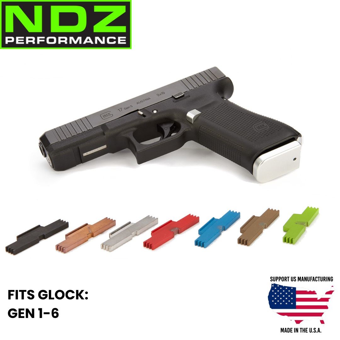 GLOCK17 XD−40 セット NDZ Glock 17 19 Gen 1-6 Extended Slide Lock Lever ESLL Stainless