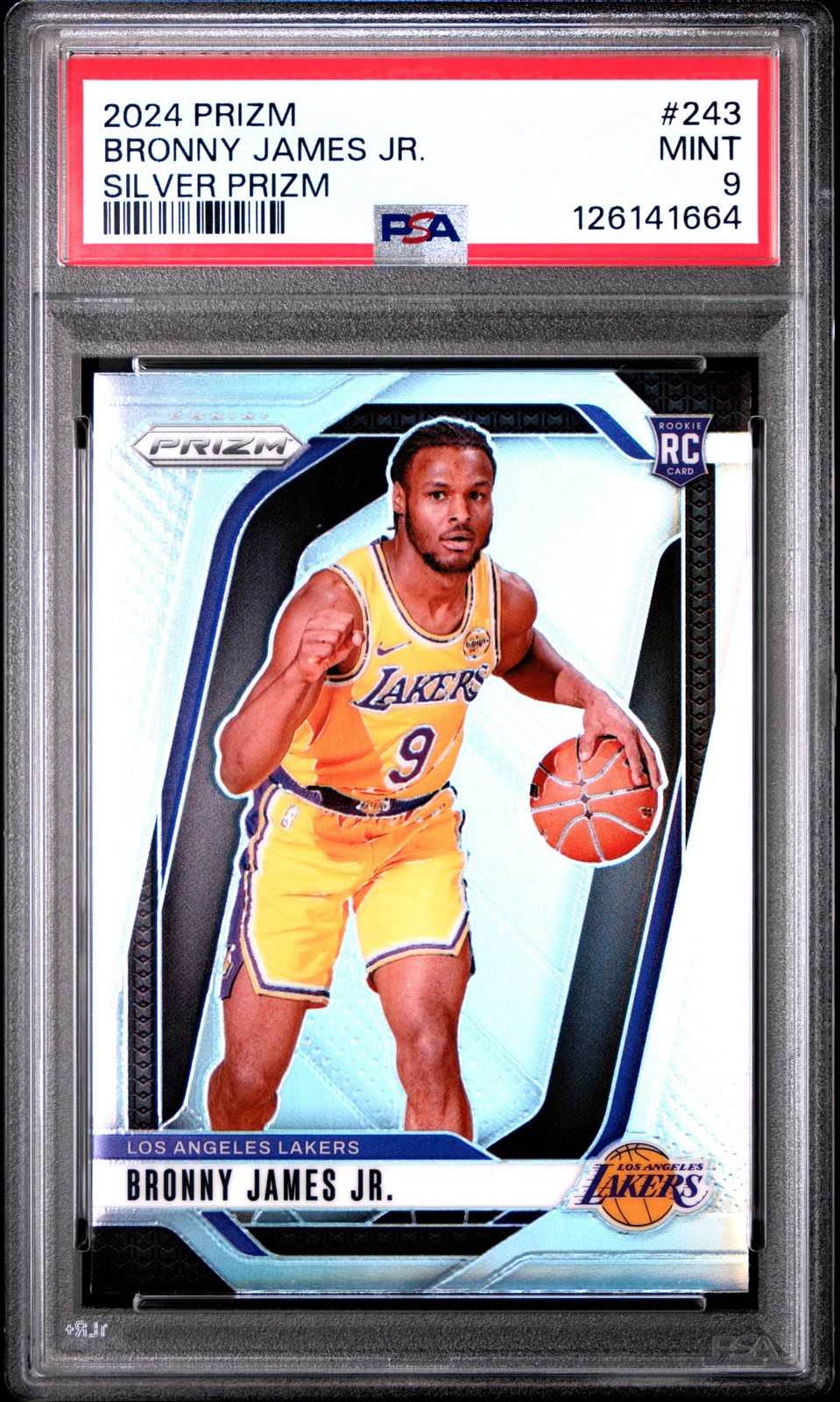 2024 PANINI PRIZM SILVER PRIZM #243 BRONNY JAMES JR. PSA 9