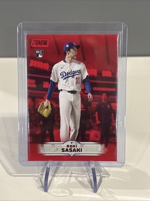 Roki Sasaki RC RED PARALLEL 2025 Topps Stadium Club #187 Dodgers
