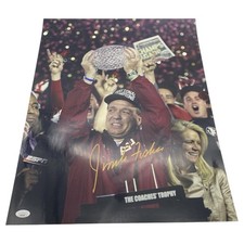 Coach Jimbo Fisher Signed Florida State Seminoles FSU 16x20 Photo 13 Champs JSA