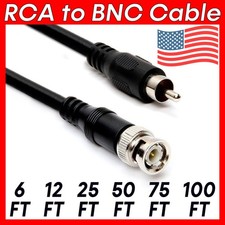 RCA to BNC Cable Male to Male RG59U 75 Ohm RCA Coaxial Cord CCTV Camera Adapter