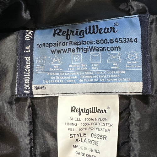 Men’s RefrigiWear 0525R Blue Insulated Jacket Size XL - Picture 9 of 20