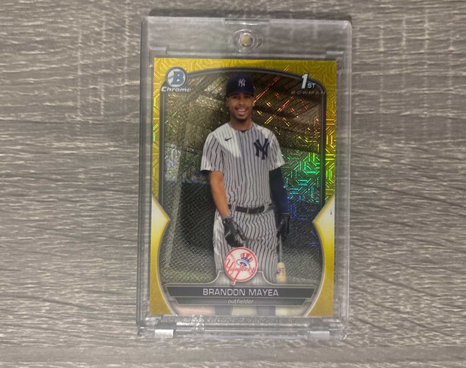 2023 Bowman Chrome - Prospects Brandon Mayea #BCP-188 Yellow Refractor /75 (RC)
