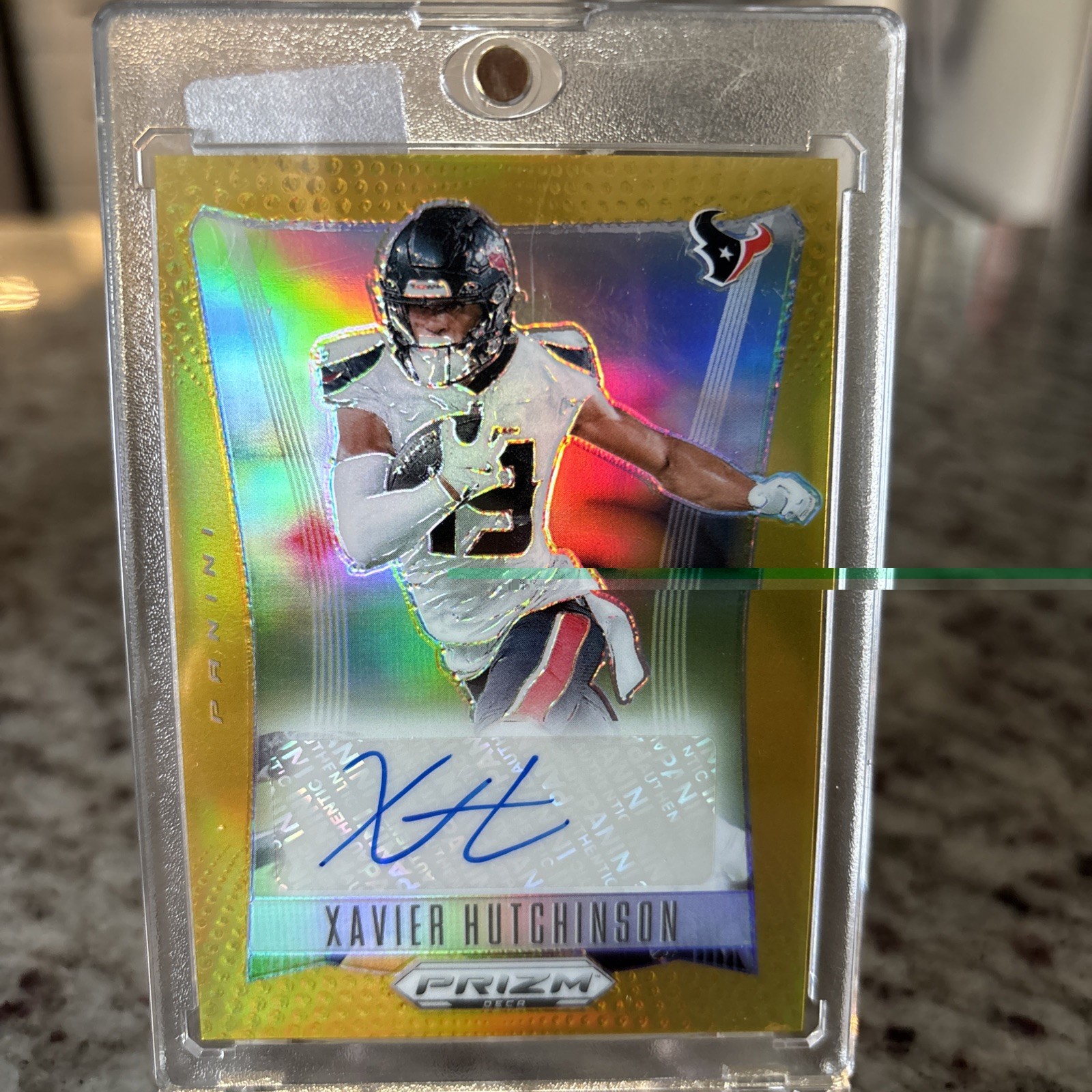 2024 Panini Prizm Deca Gold Xavier Hutchinson Auto Texans 3/10