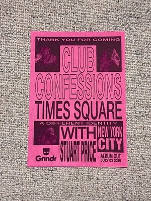 Madonna Confessions II Times Square NY PINK Flyer 2026 RARE Collectible Souvenir