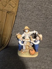Vintage Homeco Denim Days Collectible Figurine, "Our Scarecrow" 1985, #1524