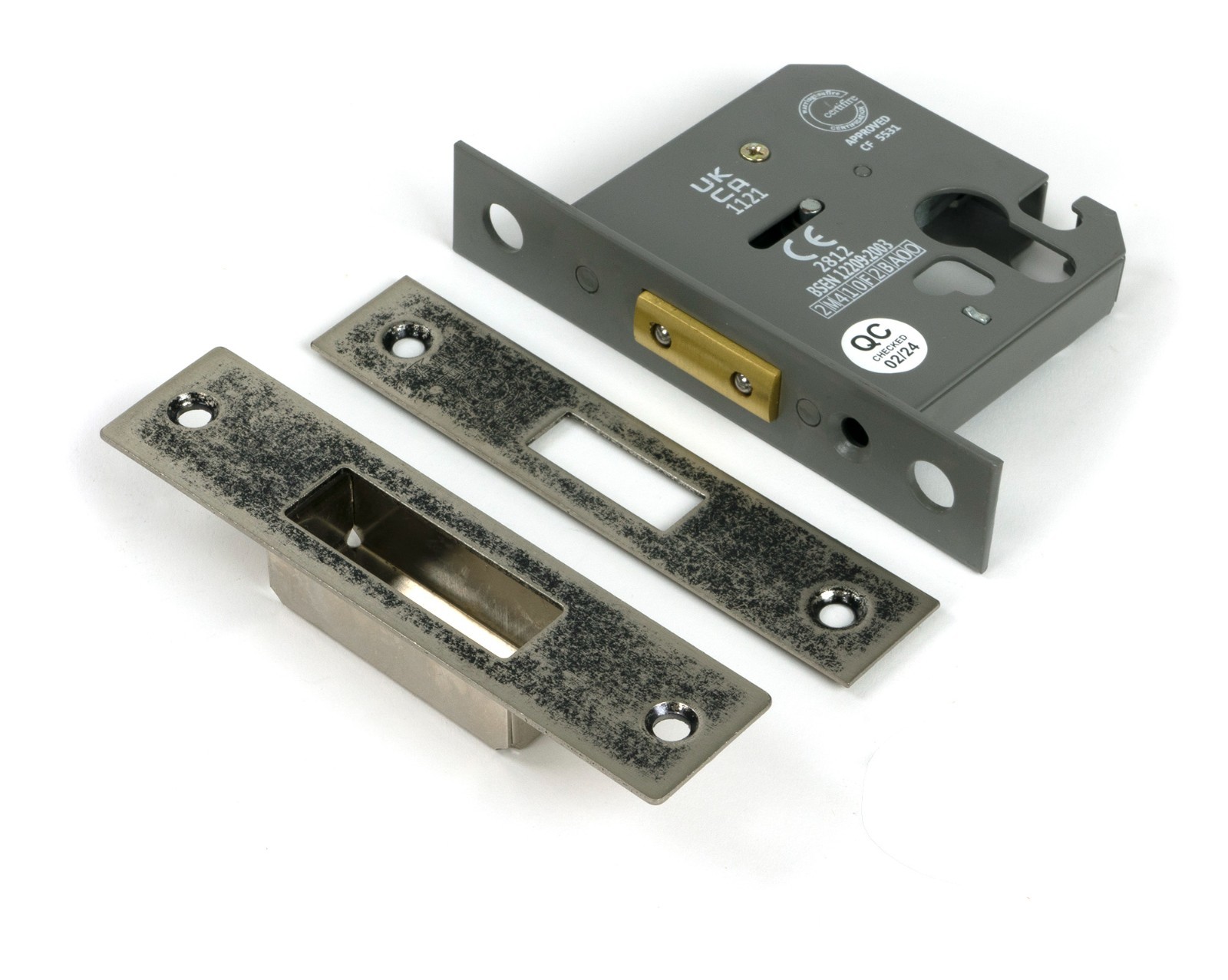 From The Anvil 51456 Pewter 3"" Euro Profile Dead Lock