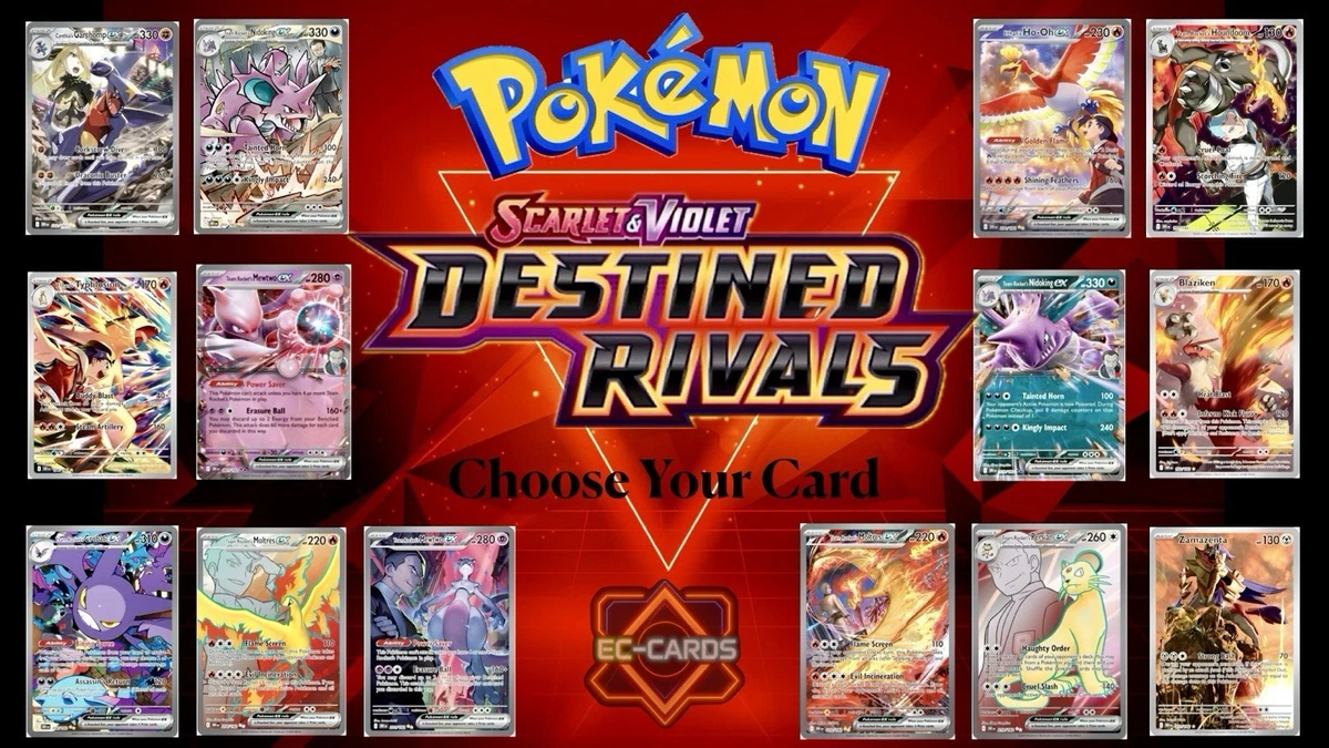 Pokmon TCG: Choose Your EX Double Rare Cards From Scarlet & Violet Destined Rivals (Near Mint) Pokmon TCG: Choose Your EX Double Rare Cards From Scarlet & Violet Destined Rivals (Near Mint)